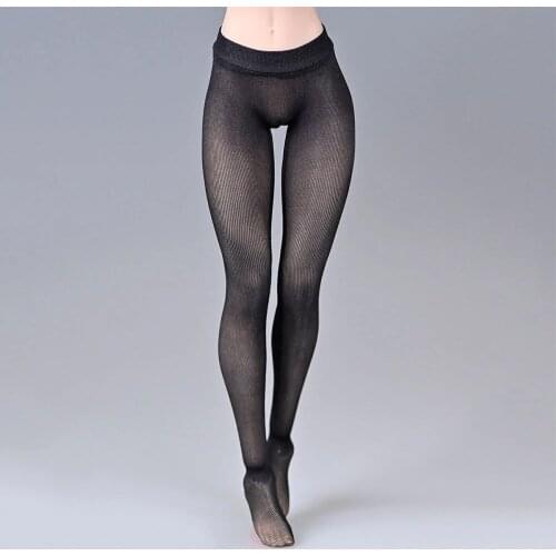 1/6 pantyhose stockings elastic bottom perspective socks model fit 12 inch female soldier action figure body