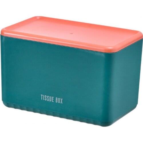 Tissue Box Punch-free Wall Mount ABS Self Adhesive Easy to Use Tissue Holder for Bathroom