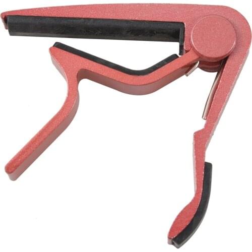 Hot-Clamp Key Trigger Capo for Acoustic Electric Classic Guitar (Pink)