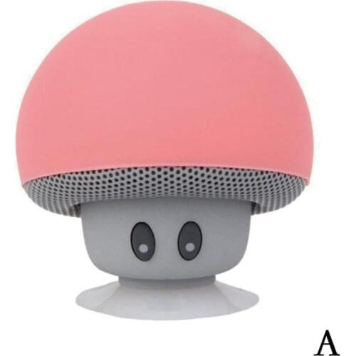 Cartoon Small Mushroom Head Bluetooth Speaker Mini Phone Stand Convenient Outdoor Suction Cup Smart Small Audio