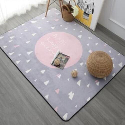Fashion Carpet for Sale 100x150cm Thicken Soft Kids Room Play Mat Modern Bedroom Area Rugs Large Pink Carpets for Living Room