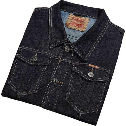 Mcikkny Men Cargo Casual Denim Jackets Coats Multi Pockets Motorcycle Jeans Jackets For Male Outwear Plus Size M-8XL