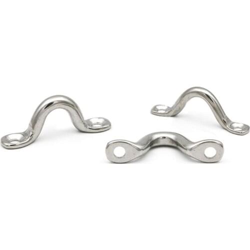 50LC 10PCS M5 304 Stainless Steel Pad Eye Strap for Boat Door Handle Pull Door Hardware Knob Handle