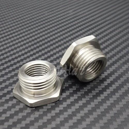 Stainless Adapters Reduce 02 O2 Sensor Ports Bungs 18mm to 12mm For Harley Plug