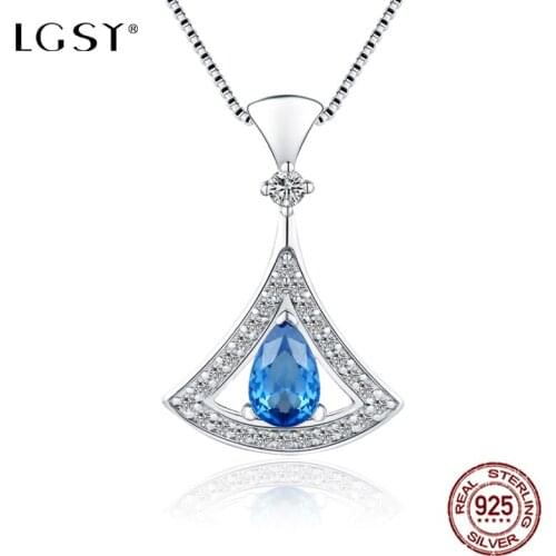 LGSY 100% 925 Sterling Silver Crystal Pendant Romantic Fashion Jewelry Silverware Necklace Pendant Fine Jewelry Making DP011