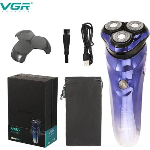Portable Electric Shaver Razor for Men IPX7 Waterproof Wet & Dry Dual Use LED Display Face Beard Shaving Beard Trimmer