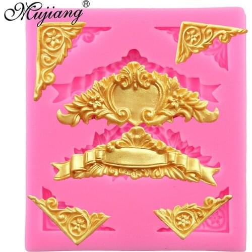 Mujiang DIY Embossed Fondant Craft Cake Vintage Relief Border Silicone Mold Cake Mold Cake Decoration Tool Paste Paste Mold