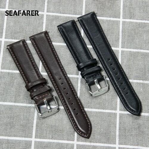 100% Calf Genuine Leather Watchband 20mm Watch Band Watch Strap for Tissot Seiko Band Strap High Quality Wrist Belt Bracelet