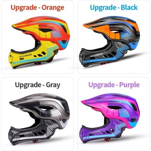 ROCKBROS Full Covered Children Helmets Kids Bicycle Cycling Helmets Detachable EPS Sport Safety Hats Parallel Car Sport Cap