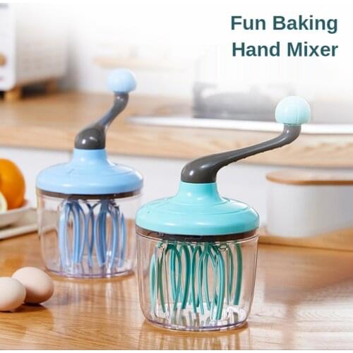 1500ml Cream Egg White Cake Beater Manual Pancake Cupcake Batter Hand Mixer Dispenser Machine Household Hand Crank Whisk