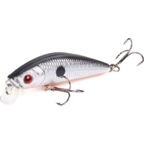 Minnow Fishing Lure 70mm 8.5g 3D Eyes Crankbait Wobblers Artificial Plastic Hard Bait Peche Fishing Tackle FC79
