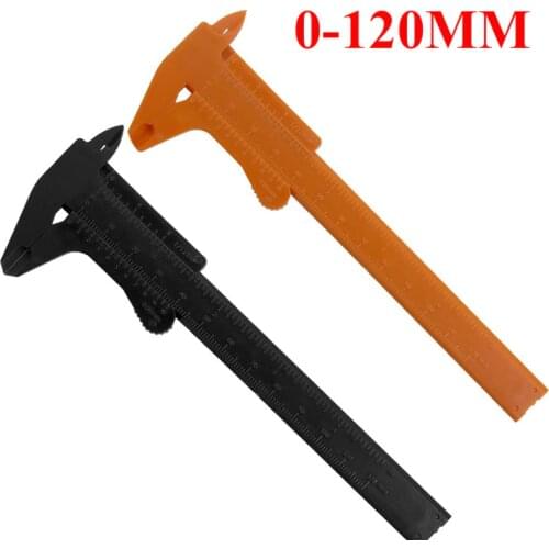 0-120mm 0.5mm Vernier Caliper Double Scale Plastic Vernier Caliper Measuring Student Mini Hand Tool Ruler DIY Model Making