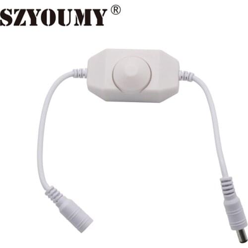 SZYOUMY Mini LED Brightness Adjust Switch Dimmer Controller for 3528 5050 5630 Single Color LED Strip Light 12V - 24V