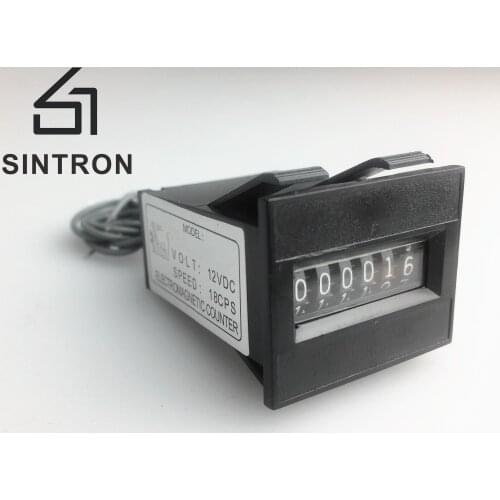 [SINTRON] 10 pcs 12V 6 Digits Mechanical Arcade Coin Counter Meter For Coin Selector Operated Vending Machines