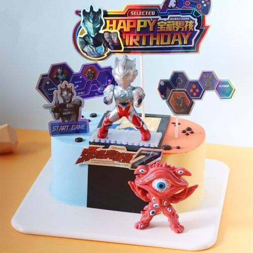Ultraman Z Animation Peripheral Childrens Toy Doll Zeta Ultraman Baking Cake Decoration Decoration Model