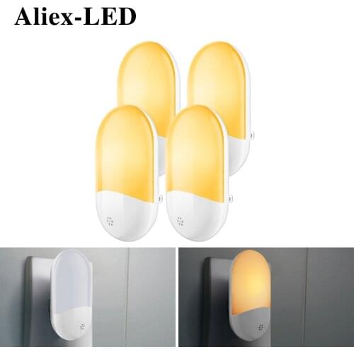 Smart Night lights bedroom decor led light control plug-in energy-Staircase closet bathroom living room aisle children lighting