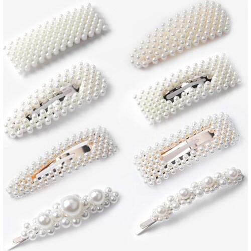 New Fashion Hair Stick Princess Hair Pin Pearl Hair Pins Hair Accessories Bobby Pin Hair Clip Side Clip Duckbill Barrettes