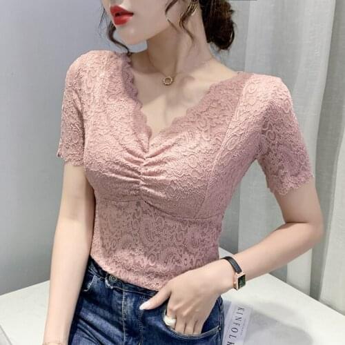 2021 Europe new short Sleeve Womens Tshirt Casual Lace Sexy Fashion Crop Top T Shirt Ladies Fashion Tee Shir y2k tops