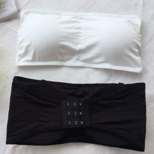 Women CottonTube Bra Breast Wrap Strapless Adjustable Bras Underwear Wedding Shoulderless Backless Invisible Bra Crop Top