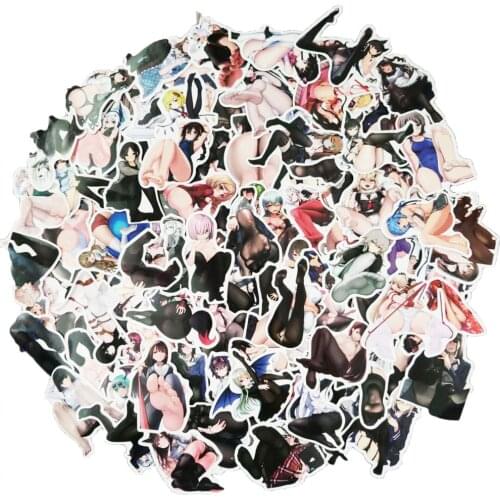 10/30/50 PCS Sheets of Japanese Anime Beauty Sexy Helmet Stickers Laptop Luggage Decoration Waterproof Body Stickers