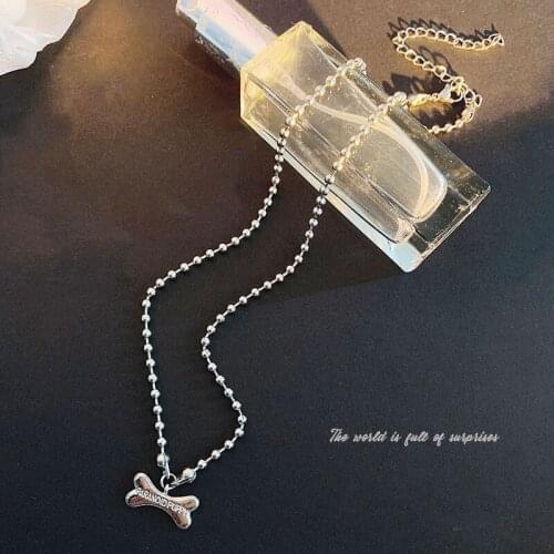 Fashion Bead Chain Bone Necklace Temperament Ladies Jewelry Accessories for Women