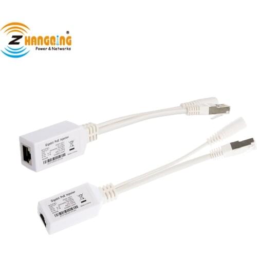 2pcs a lot Free Ship Gigabit PoE injector Splitter cable Injector with LED Light for MikroTik and other PoE Products Mode B