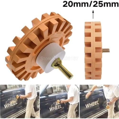 4-INCH Rubber Eraser Wheel 20MM Car Decals Stickers Remover Vinyl Sticker Pad With Drill Adapter For Pneumatic Tool Disk Decal