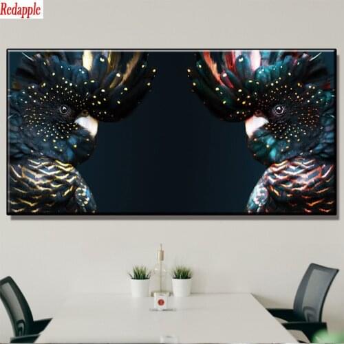 5d diy diamond painting Abstract art colorful cockatoo diamond painting cross stitch mosaic embroidery diamond Home Wall Decor