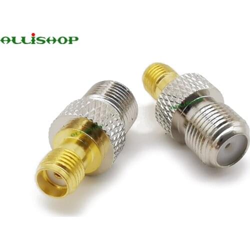 ALLISHOP 5Pcs F Type Female to SMA Female Straight TV Jack F/F RF Coaxial Adapter Connector #Rocheuk