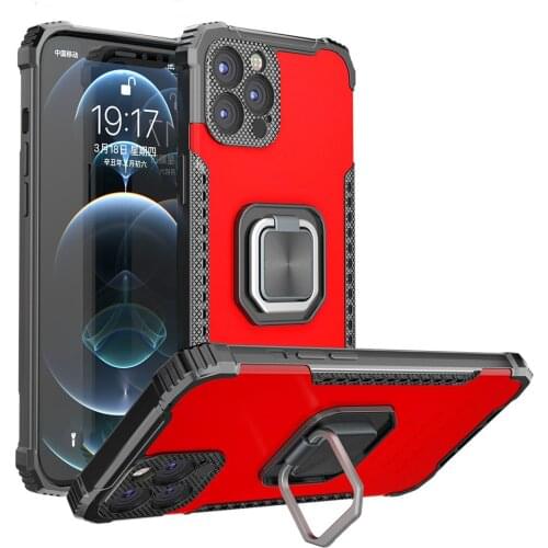 Armor Warrior Case For iPhone 11 12 Pro Max X XS XR 8 7 6 6s Plus 2020 SE Mini Back Cover With Metal Stand For Car Phone Holder