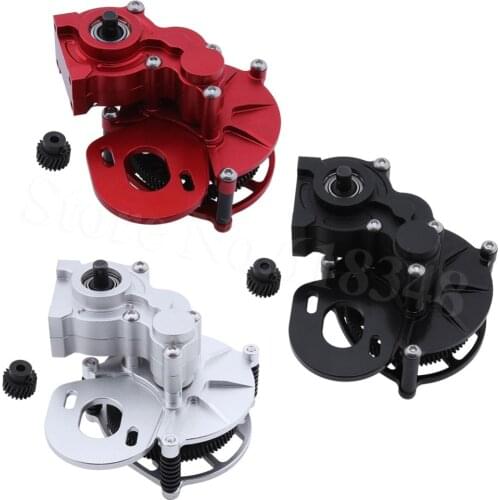 CNC Full Metal Assembled Alum. Center Transmission Gearbox Case with Steel Metal Gear For Axial SCX10 AX10 1/10 RC Crawler Car