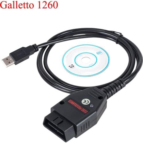 Galletto 1260 ECU Chip Tuning Tool EOBD/OBD2 ECU Flasher with FTDI FT232RL Chip ECU connectors with multi-languages