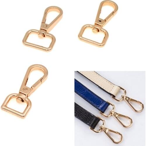 10 Pcs Metal 360 Swivel Trigger Keychain Clasp Retaining Ring Homemade Carabiner Clasp DIY Accessories/Pet Collar Belt Buckle