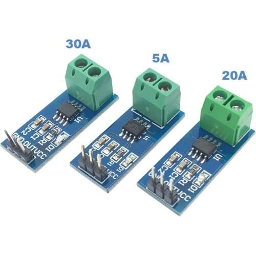 ACS712 Hall Current Sensor Module 5A 20A 30A ACS712ELC Range Hall Current Sensor Modules For Arduino