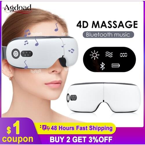 Music Smart Eye Massager Electric Vibration Massage Eye Care Device Fatigue Relief Hot Compress Therapy Sleeping Eye Mask