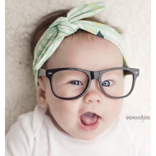 New Newborn Cute Baby Headband Knotted Bow Kids Floral Rabit Printed Soft Hair Accessories for Girls Headwear Photography Props