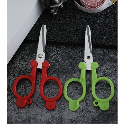 Stainless steel folding scissors travel Scissors Nail Scissors fishing scissors household household light portable scissors