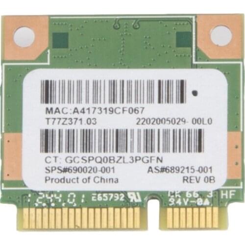 Wholesale New For Ralink RT3290LE 802.11b/g/n Half Mini PCI-E Card WiFi For Bluetooth Wirelesss Card For HP SPS 690020-001