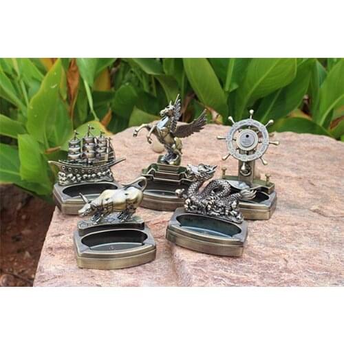 2 in 1 Ashtray Creative tobacco jar with Lighter Office decoration