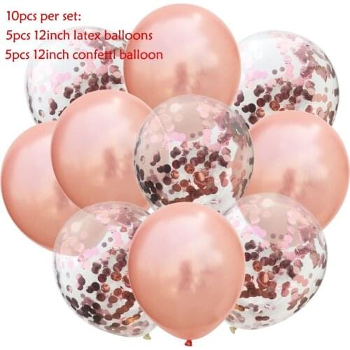 10pcs/lot Glitter Confetti Latex Balloons 2021 Romantic Wedding Decoration Baby Shower Birthday Party Decor Clear Air Balloons