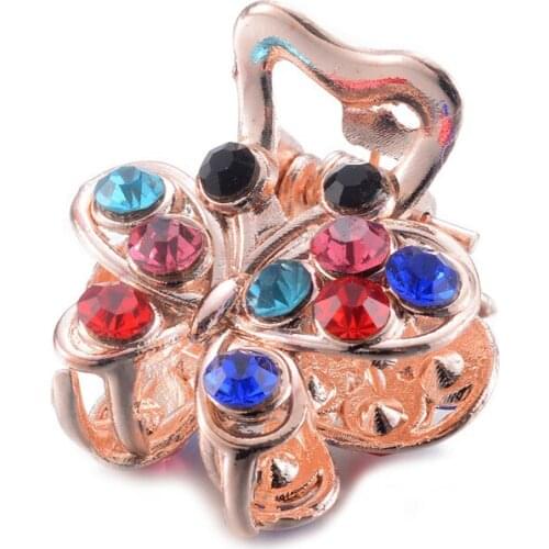 WWLB Vintage Rhinestone Flower Hair Barrette Hair Clip Hair Styling Accessories Butterfly Womens Color Crystal Girl Hair Clip