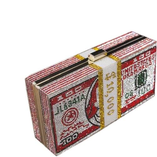 2020 New Dollar Bags Luxury Diamond Evening Bags Womens Party Purse Clutch Female Wedding Dinner Purses Handbags Shoulder Bag