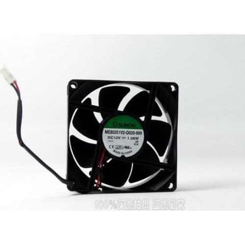 SUNON EE80251V2-Q020-999 8025 80x80x25mm DC 12V 1.56W 8CM 2-wire Chassis Fan