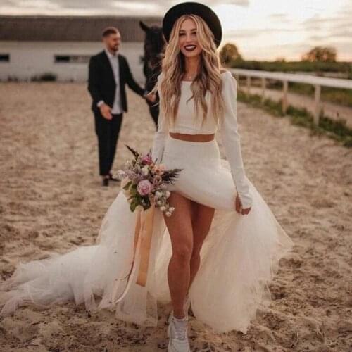 Wedding Photo Shoot Women Skirts Tulle Zipper Closure Saias Women Skirts Elegant Mermaid Ivory Skirts High Slit