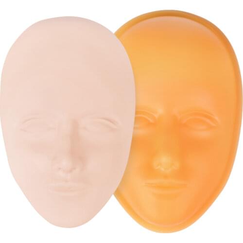 5D Facial Tattoo Training Head Silicone Practice Permanent Makeup Lip Eyebrow Tattoo Skin Mannequin Doll Face Head