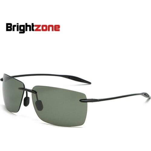 Ultra-light Rimless TR90 Brand Sunglasses Men Polarized Driver Outdoor Fishing Eyewear Goggles Sunglass Oculos De Sol Pilot