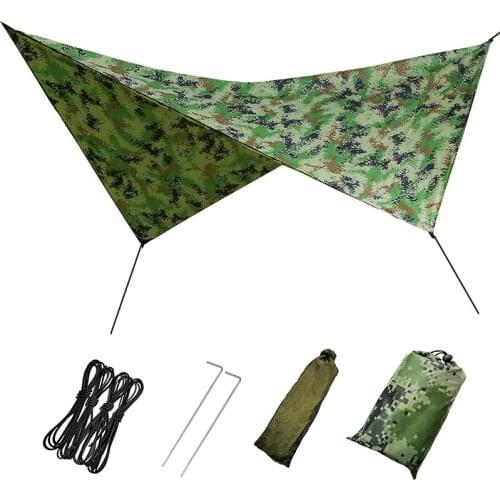 Waterproof Hammock Rain Fly Tent Tarp Footprint Camping Shelter Ground Cloth Sunshade Mat for Outdoor Hiking Beach Picnic