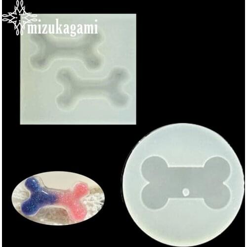 UV Resin Jewelry Liquid Silicone Mold Cute Bone Shape Resin Charms Molds For DIY Lovers Necklace Pendant Charms Making Jewelry