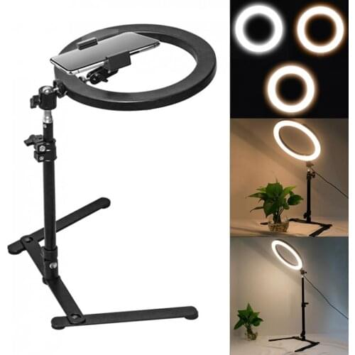Fill Ring Light Lamp Live Video Dimmable 26CM Photography Lighting Phone 1/4 Tripod Stand Photo Led Selfie Beauty Light