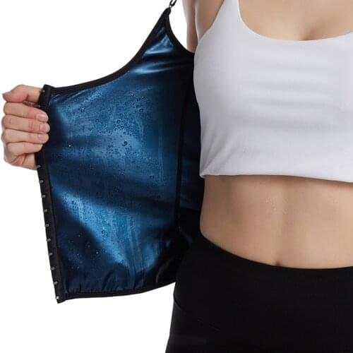 Polymer Sauna Sweat Vest for Women Heat Trapping Sweat Shapewear Tank Top Slimming Vest Waist Trainer Corset Gym Fitness